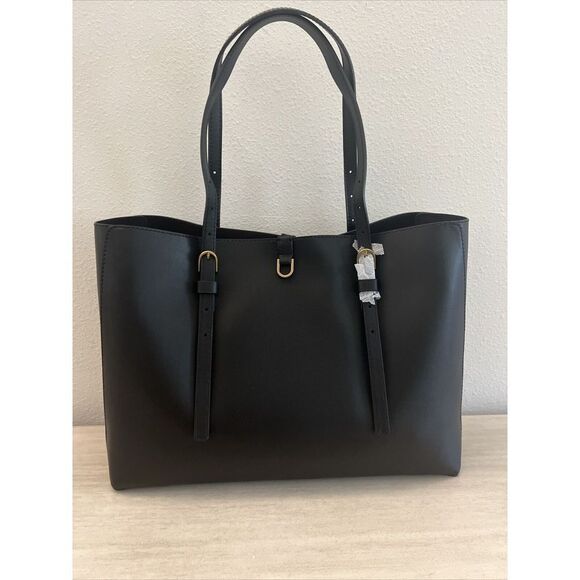 FOSSIL Womens Kier Cactus XL Leather Tote w/Removable Case Black ZB1615001 - Picture 3 of 16